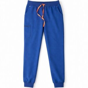 Figs Zamora Scrub Pants 3XL Winning Blue Jogger Neon Orange Drawstring